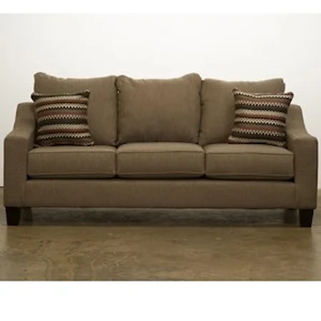 Contemporary Sofa with Sloped Track Arms